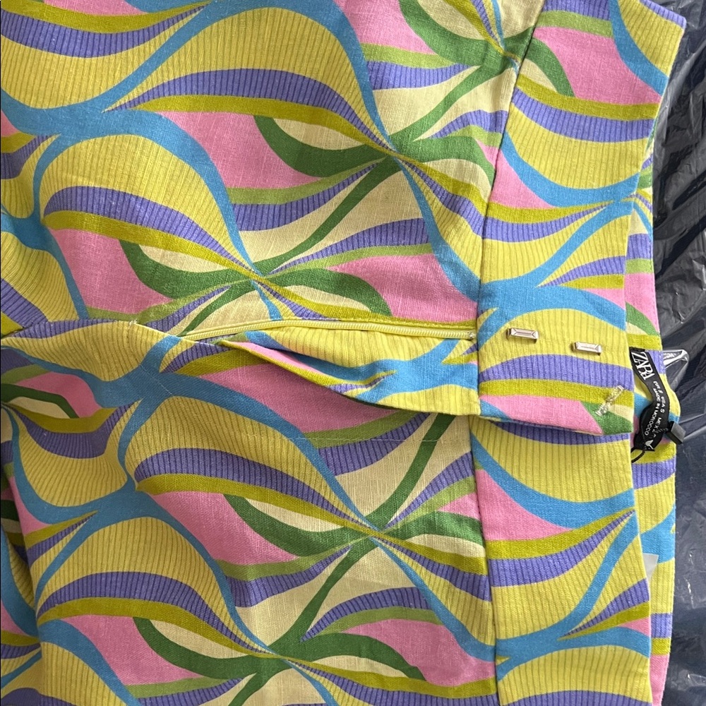 Zara Multicolor Patterned Pants - image 1